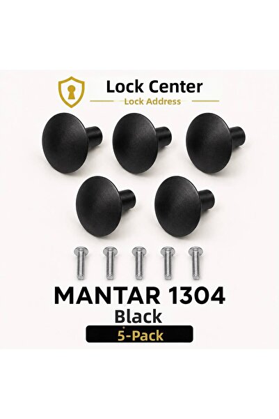 Kilit Merkezi Mantar 1304 5-Piece Round Furniture Cabinet Knob Handle Single ...