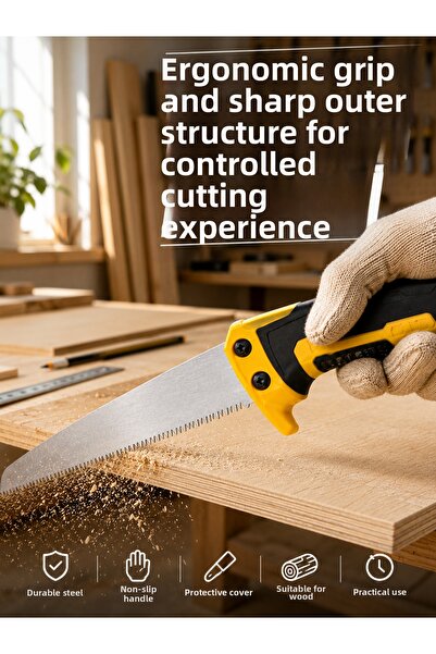 Lisinya Straight Blade Pruning Saw with Sheath Safe Design -