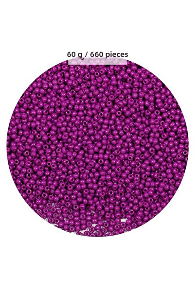 modi Fuchsia Color 4 mm Approx 660 Pieces / 60 Gram Glass Beads Needlework Wr...