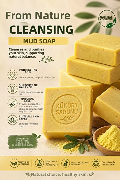 JASPER 2 Pack Natural Handmade Sulfur Soap 100 Gr