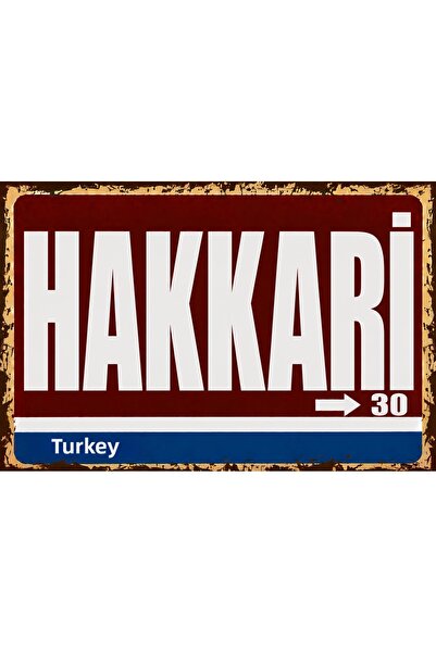Lucena Hakkari 30 Placă decorativă retro vintage din metal pentru perete
