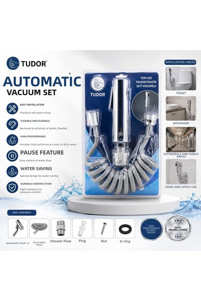 Generic Brand Tudor Tdr-255 Chrome Bidet Set - Hand Shower, Hose and Connecto...