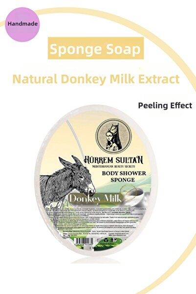 JASPER 9 Pack Natural Donkey Milk Sponge Soap 130 Gr