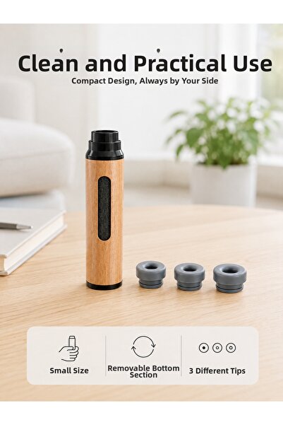 Lisinya Wooden Look Mini Ashtray Portable Compact Design 3 Different Tip Options