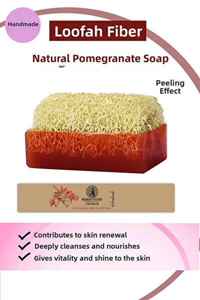 JASPER 6-Pack Natural Pumpkin Fiber Pomegranate Soap 130 Gr