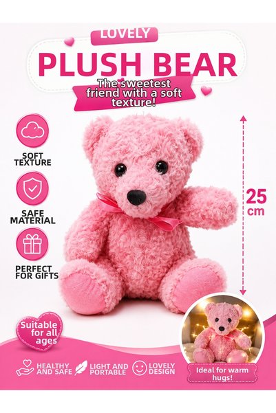 PONİKİDO 25 cm Plush Teddy Bear Soft Cute Teddy Bear Gift