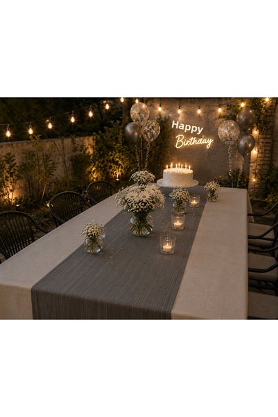OCTOPUS BAZAAR Chiffon Runner, Special Occasion, Celebration, Organization Tablecloth 75*190 cm (10 Pcs)