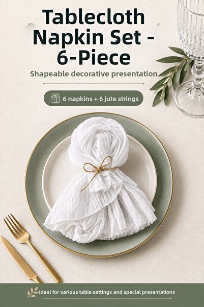 Soft Kare Bohemian Dinner Napkin Set of 6 for Special Occasions – 40×40 cm