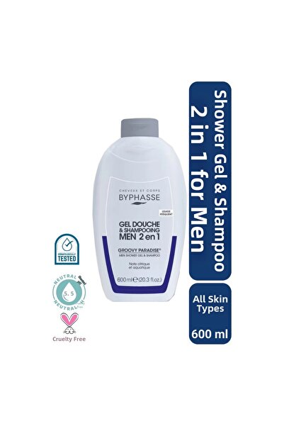 BYPHASSE , Groovy Paradise, Shower Gel & Shampoo 2-In-1, 600 ml