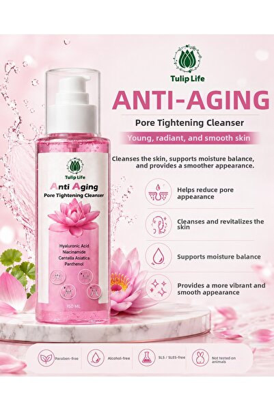 Tuliplifeoffical Anti Aging Pore Purifying Cleanser 150 ml – Moisturizing Ski...