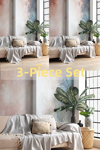 Miracolo Home Βαμβακερό κάλυμμα καναπέ-κρεβάτι - Σετ 3 τεμαχίων - Αντιολισθητ...