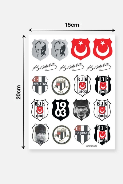 Beşiktaş Sticker Set Ataturk - Licensed Original