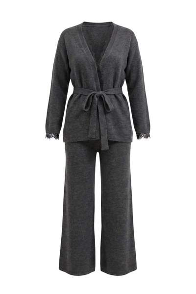 Trendyol Collection Wardrobe Essentials Anthracite Alpaca Wool Basic Knitwear...