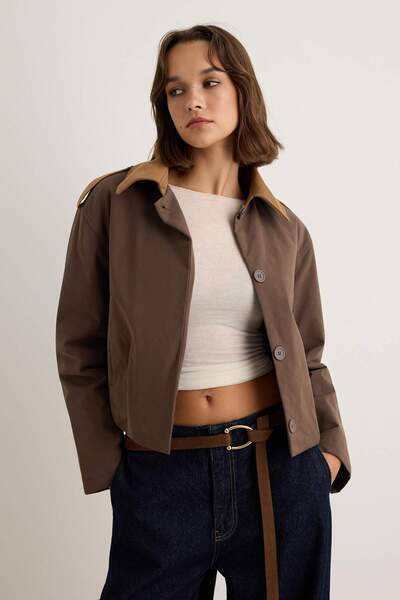 Trendyol Collection Brown Oversize Coat Twoaw27Mo00117