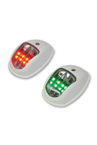 SomayStore Beyaz Iskele Sancak Feneri Takım SL10 Serisi 12v Led 60x100mm