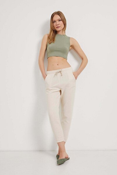 Arma Life Women's Leg Tassel Natural Fabric Comfortable Stone Pants