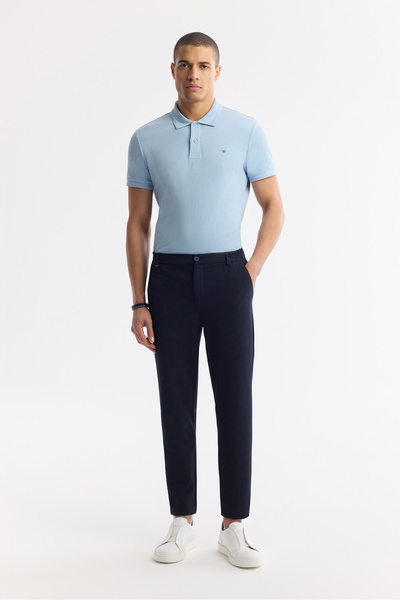 Avva Erkek Lacivert Beli Lastikli Bi-Stretch Chino Slim Fit Pantolon B003033