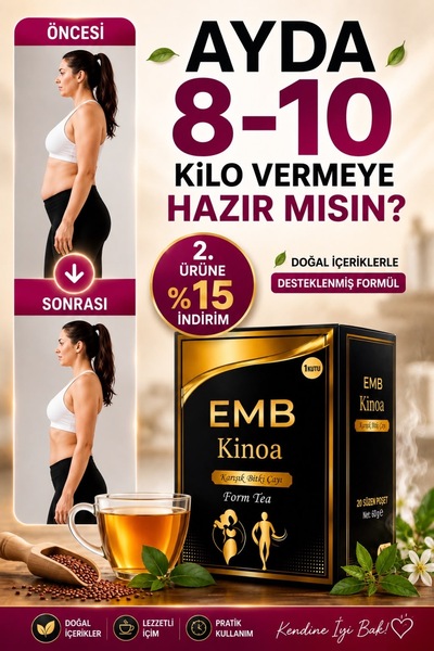 emb Özel Formül Kinoalı Detox Organik Karışık Bitki Çayı 1 Kutu Zayıflamak ki...