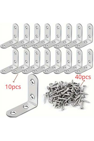 Choice 50pcs A Set Of 50pcs,Including 10pcs 90-Degree Right-Angle Brackets Wi...