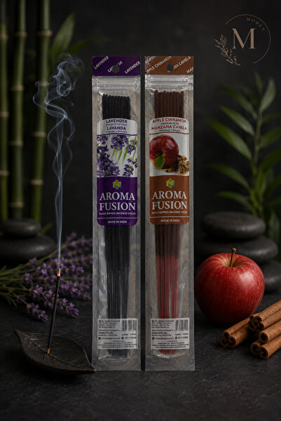 Aroma Fusion 30 Adet Organik Çubuk Tütsü 2 Paket (30 CM - 1 SAAT YANMA SÜRESİ)