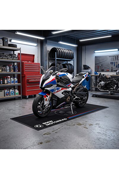 Kişiye Özel (Özelleştirilebilir) Motosiklet Matı - Garaj Halısı Motor Altı Pedi 100x200 cm