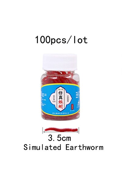 Choice 3.5cm 100pcs/Bottle Realistic Tackle Soft Lure Bass Bream Bloodworm Fi...