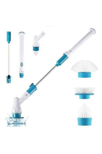 Generic Electric rotating brush with 3 heads and telescopic handle, USB