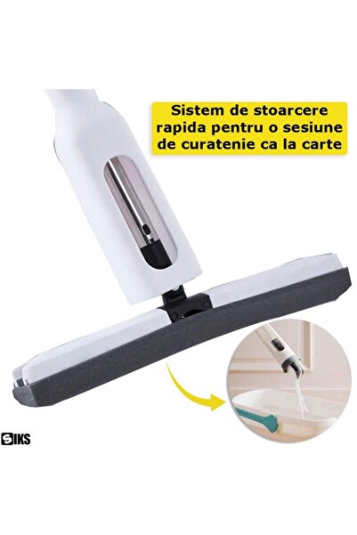 Generic Mop cu Sistem de Stoarcere Rapidă, pentru Spații Înguste, Alb
