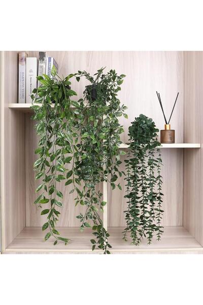 Choice A Artificial Hanging Plants with Pot Fake Plants Hanging Vines Shelf P...