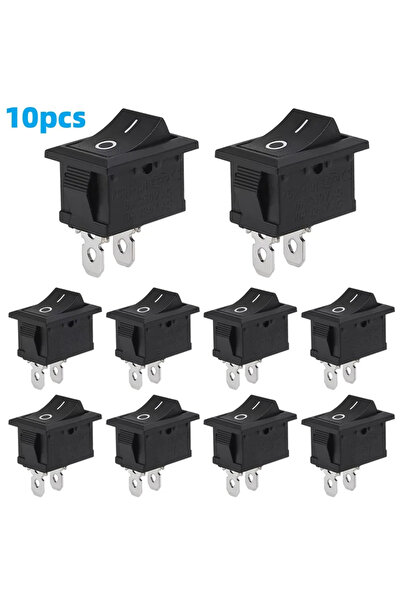 Choice 15pcs black 15pcs Mini Rocker Switch SPST Black and Red Snap in Switch...