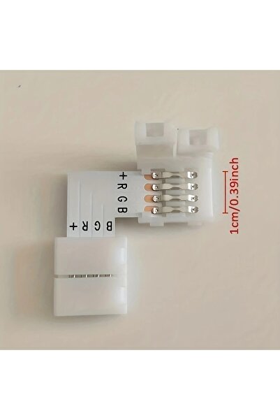 Choice 4pcs 4Pcs 5050 10mm L Shape Connector RGB LED Strip 90 Degree Corner C...