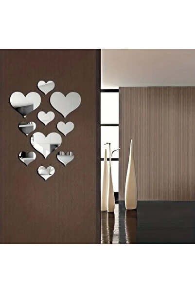 Choice Medium Silver 1Set 3D Love Hearts Mirror Wall Sticker Decal Wall Art R...