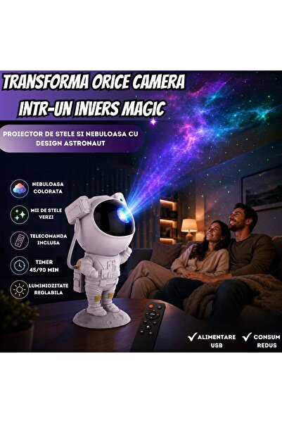Generic Proiector de stele astronaut cu telecomandă, 360 °   Proiecție, 7 mod...