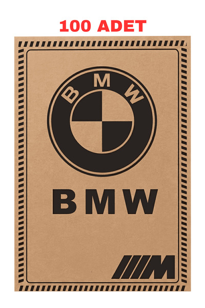 Mengüçler Matbaa 35x50 110 Gr. Kraft Kağıt Oto Paspası BMW ( 100 ADET DİKEY )