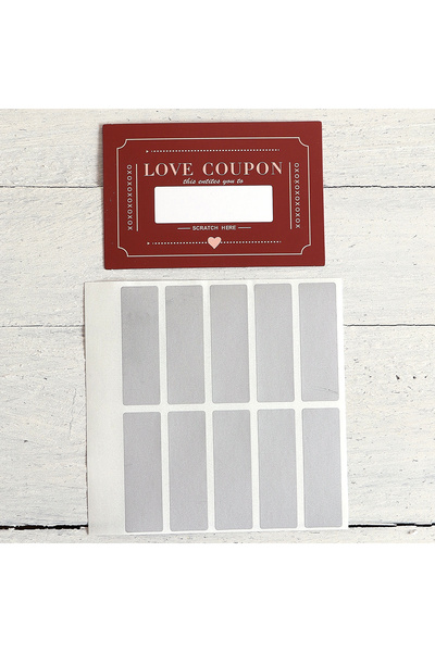 Choice 10pcs-red Scratch-Off Love Coupons, 10 Pieces, DIY Valentine's Day Lov...