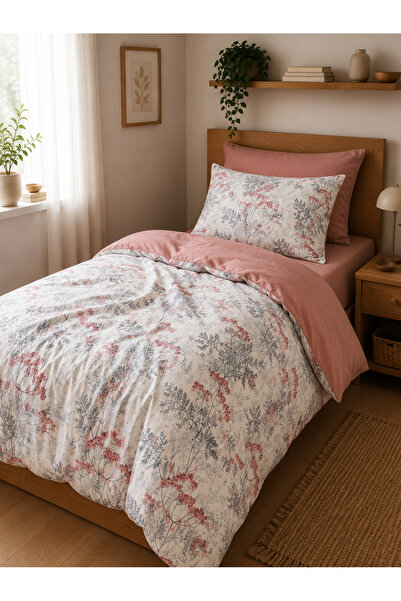 MyStory Home Single Duvet Cover Set with Fitted Sheet Flora