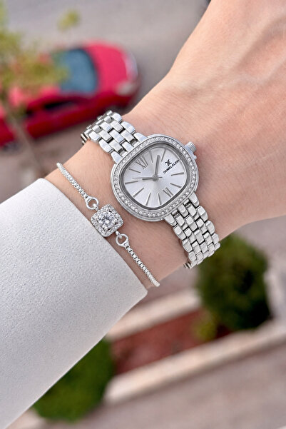 Daniel Klein Gray Color 27 mm Women's Wristwatch and Bracelet Same as Pictured