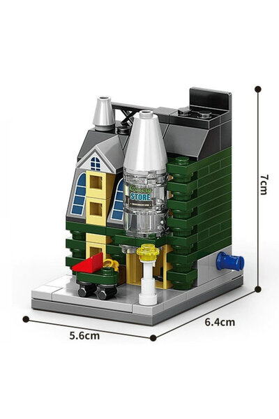 Choice NO BOX 8930-3 European City Street View European Architecture Shop Sho...