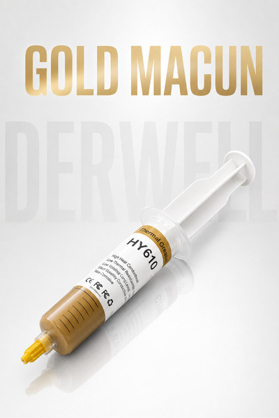 Derwell Büyük Boy 30 Gram Altın Alaşımlı Yüksek Perforsmanlı Gres Macunu Altın Isı Iletimi Termal Macun