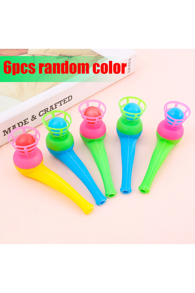 Choice1 6pcs random 6-10pcs Colorful Plastic Tube Blow Ball - Children's Puzz...