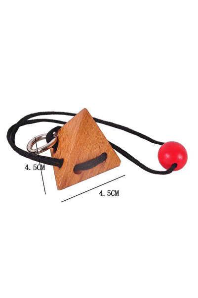 Choice TG030E005 Wooden Rope and Ring Puzzle String Solution Central Brain Te...