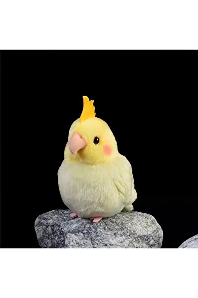 Choice1 yellow Lifelike Yellow Cockatiel Plush Toy 5.9 Inch Soft Parrot Keych...