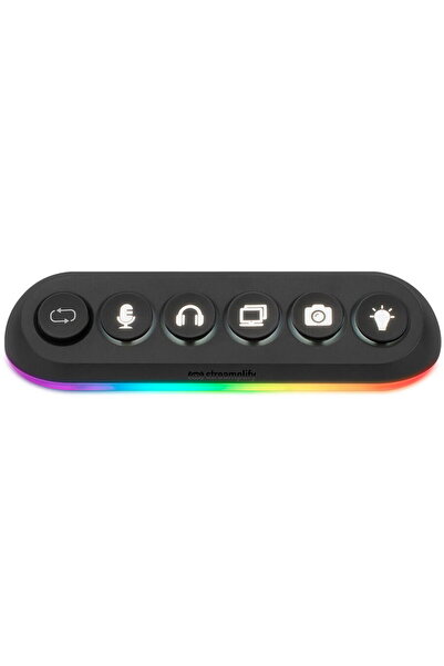Streamplify Deck 5 USB Hub, RGB, 5 θύρες, Μαύρο