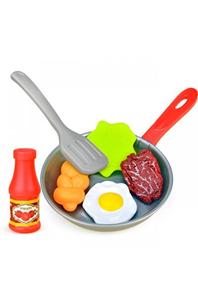 Choice WJ19-gray 8PCS Kids Kitchen Playset Pretend Cooking Frying Pan with Sp...