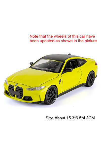 Choice1 M4 Yellow Scale 1:32 M4 X3M Toy Car Model Pull Back Music Light Doors...