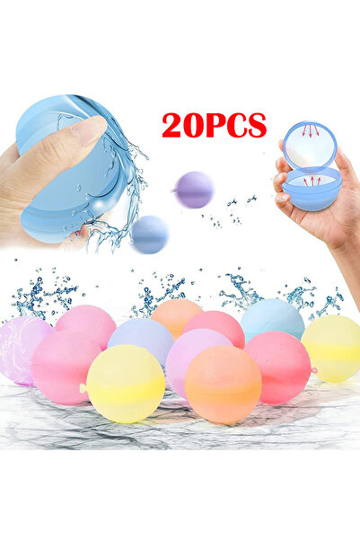 choice2 20Pcs Random Color 10-30Pcs Reusable Water Balloons for Kids Adults O...