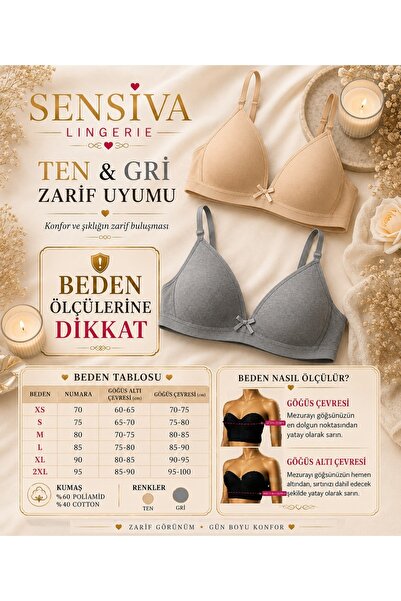 sensiva lingerie 2'Lİ Alıştırma Sütyeni Balen Telsiz Soft Bra - İlk Sütyenim ...