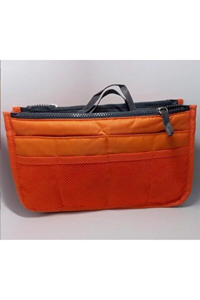Choice3 M Orange Multi Functional Large Capacity Makeup Bag Portable Double Z...