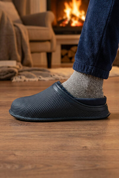 GEZER Men's Winter Eva Plush Silent Sole Home Garden Slippers