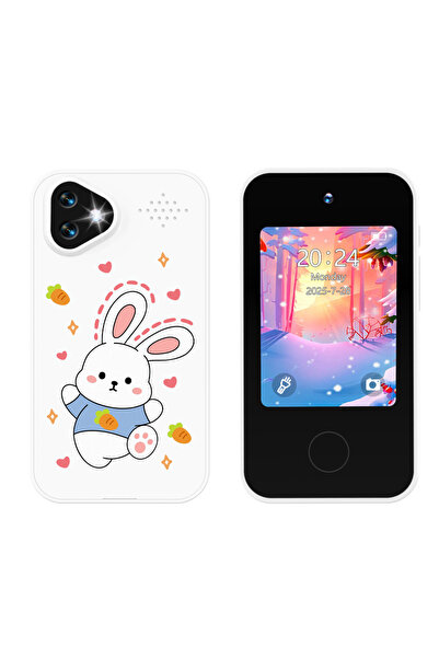 Choice12 Rabbit White Kids Smart Phone Toy with Dual Camera Educational Games...